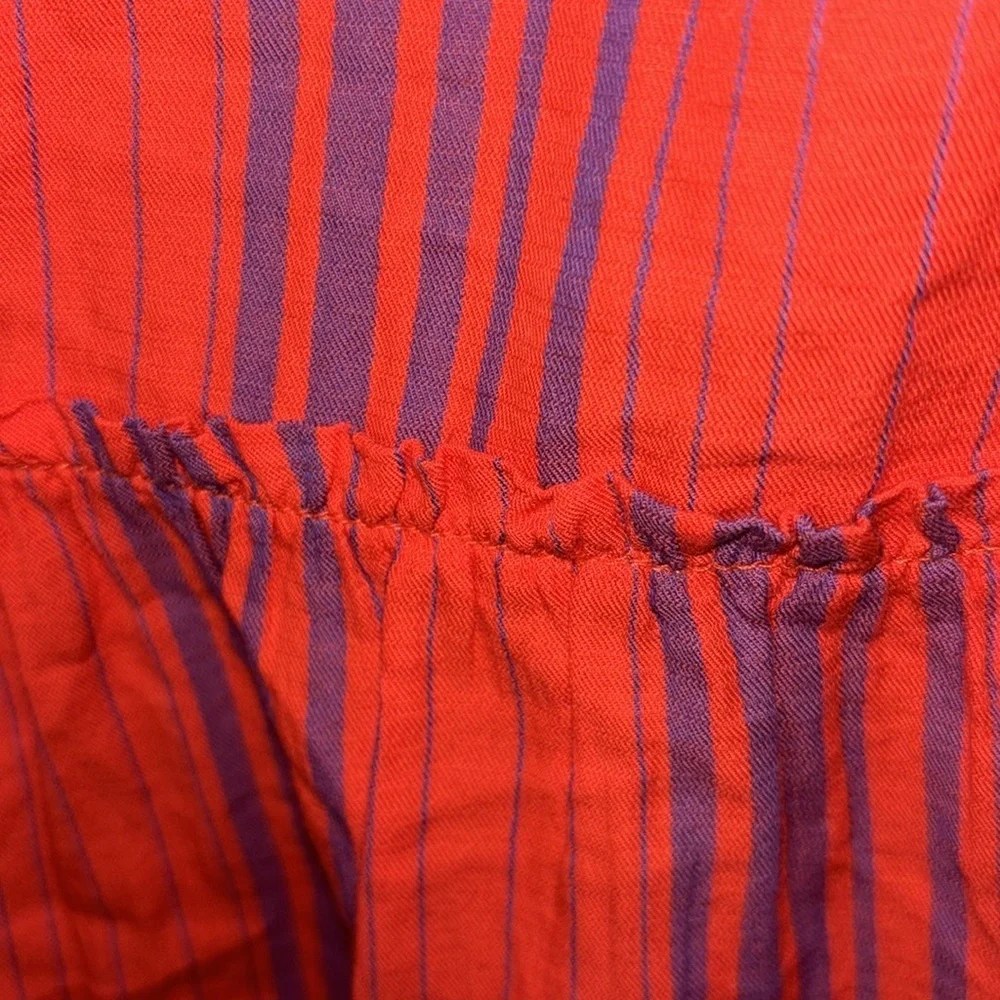 NEW Universal Thread Red Purple Gauzy Cotton Mini Dress Straps Cotton Size XL - Picture 8 of 8